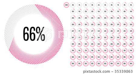 Set of circle percentage diagrams from 0 to 100 Set of circle percentage diagrams from 0 to 100 35339863