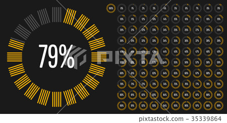 Set of circle percentage diagrams from 0 to 100 Set of circle percentage diagrams from 0 to 100 35339864