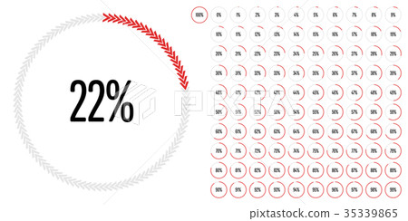 Set of circle percentage diagrams from 0 to 100 Set of circle percentage diagrams from 0 to 100 35339865