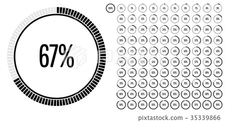 Set of circle percentage diagrams from 0 to 100 Set of circle percentage diagrams from 0 to 100 35339866