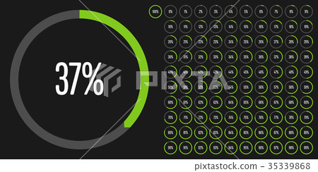 Set of circle percentage diagrams from 0 to 100 Set of circle percentage diagrams from 0 to 100 35339868