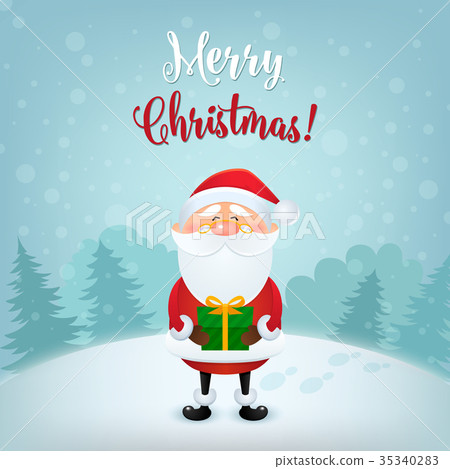Merry Christmas greeting card. Christmas and New Merry Christmas greeting card. Christmas and New 35340283