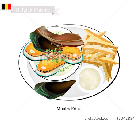Moules Frites, A National Dish of Belgium Moules Frites, A National Dish of Belgium 35342854