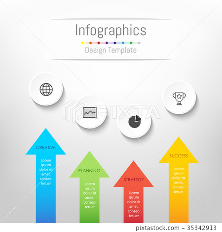Infographic design elements with 4 options 35342913