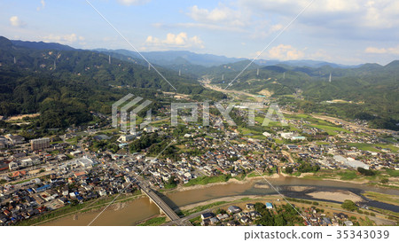 鳥瞰圖2017年8月29日射擊朝倉市·在九州北部的大雨以後的築後川鳥瞰圖2017年8月29日射擊九州北 35343039