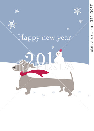 2018年新年模板狗狗 2018年新年模板狗狗 35343077