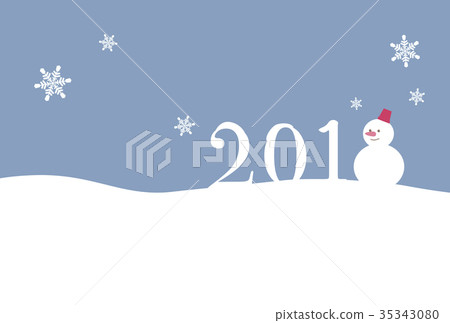 狗2018年新年模板模板雪人 狗2018年新年模板模板雪人 35343080