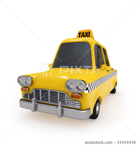 Cute yellow vintage taxi Cute yellow vintage taxi 35343439