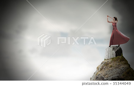 Woman play fife Woman play fife 35344049