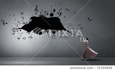 Woman play fife Woman play fife 35344098