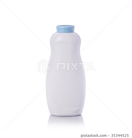 White blank empty powder bottle. Studio shot isolated on white background. White blank empty powder bottle. Studio shot isolated on white background. 35344525