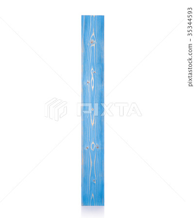 New piece long square blue pine wood. Studio shot isolated on white New piece long square blue pine wood. Studio shot isolated on white 35344593