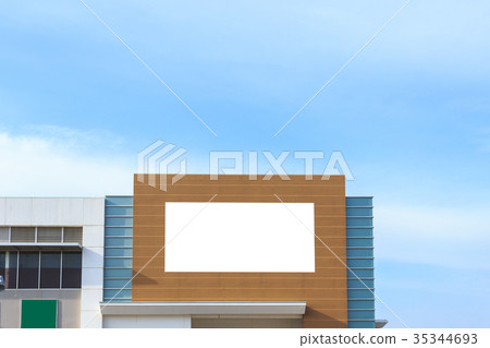 Large white blank advertising billboard. For design and advertisement concept Large white blank advertising billboard. For design and advertisement concept 35344693