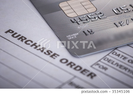 Credit card on purchase order in the office. For financial or business use Credit card on purchase order in the office. For financial or business use 35345106