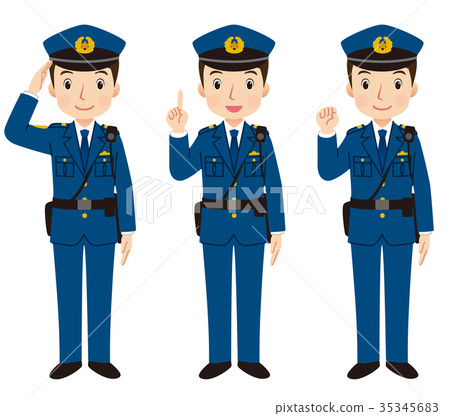 Police officer face pose 35345683