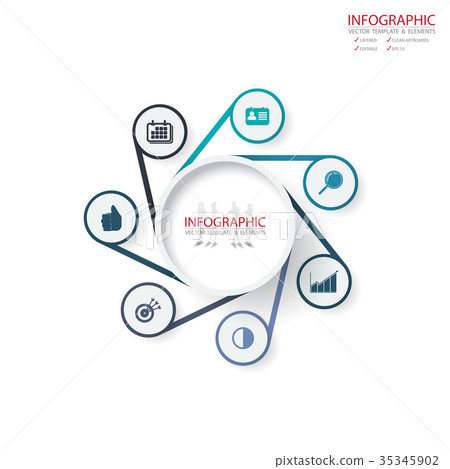 Vector circle arrows infographics set. - Stock Illustration [35345902 ...