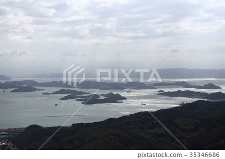 Bisan Seto seen from Mt. Kinko (from Naoshima to Goshikidai, Takamatsu direction) 35346686