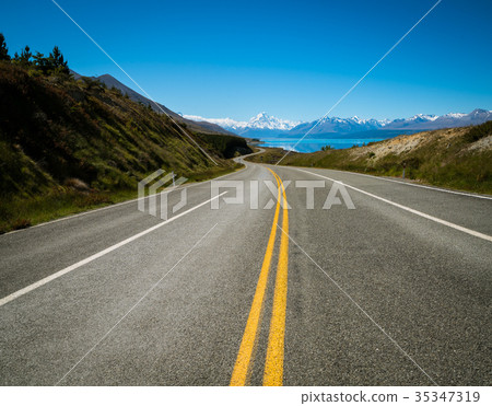 Road to Mount Cook, New Zealand 35347319