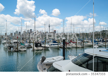 Yacht at Harbour in Auckland, New Zealand Yacht at Harbour in Auckland, New Zealand 35347333