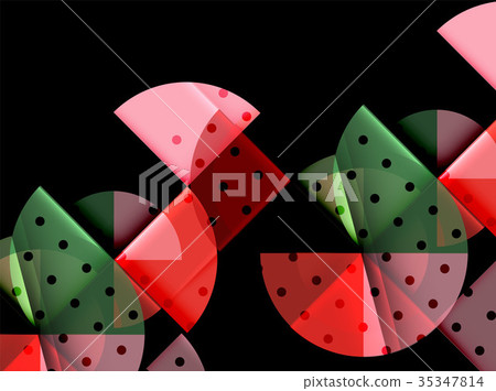 Circle elements on black background 35347814