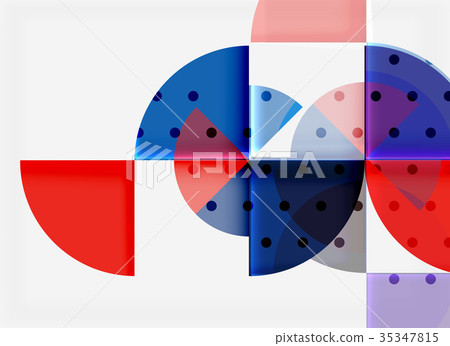 Circle elements on black background 35347815
