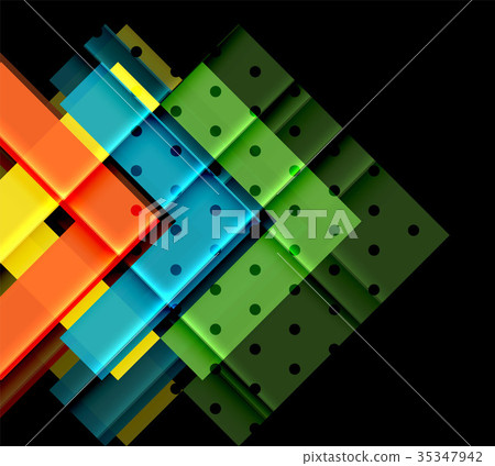 Color arrows on black background 35347942
