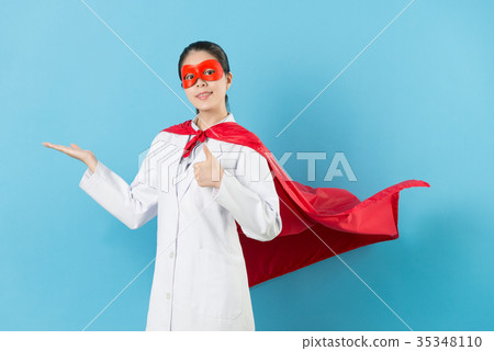 young beautiful female hospital doctor superhero young beautiful female hospital doctor superhero 35348110