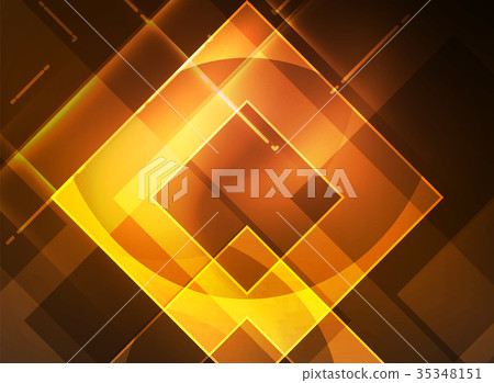 Glowing squares in the dark, digital abstract Glowing squares in the dark, digital abstract 35348151