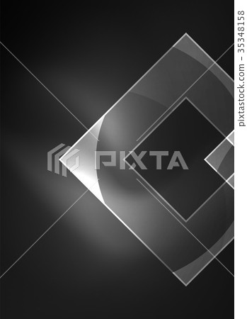Glowing squares in the dark, digital abstract Glowing squares in the dark, digital abstract 35348158
