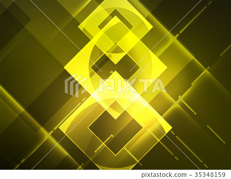Glowing squares in the dark, digital abstract Glowing squares in the dark, digital abstract 35348159