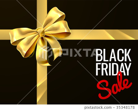 Black Friday Sale Gift Bow Ribbon Design Black Friday Sale Gift Bow Ribbon Design 35348178