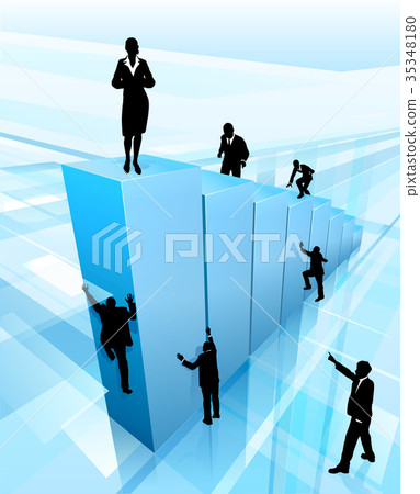 Success Concept Business People Silhouettes Success Concept Business People Silhouettes 35348180