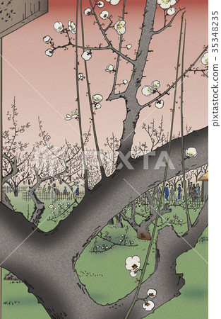 Famous spot Edo 100 views / Kamedo plum mansion 35348235