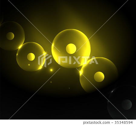 Blurred glowing circles, digital abstract Blurred glowing circles, digital abstract 35348594