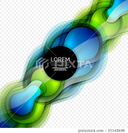 Glass round shape modern design template, abstract 35348696
