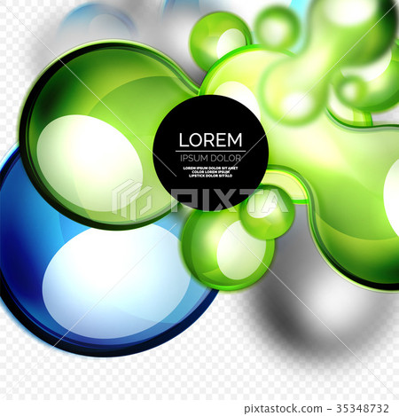 Glass bubbles on grey, modern techno liquid design Glass bubbles on grey, modern techno liquid design 35348732