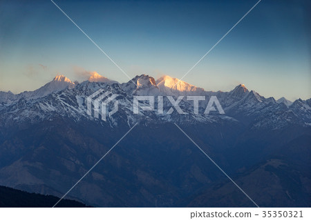 Sunrise in Nepal Himalaya 35350321