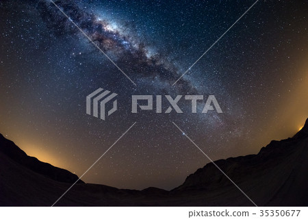 Starry sky and Milky Way arch Starry sky and Milky Way arch 35350677