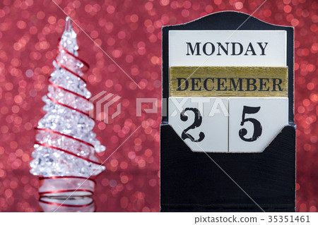Christmas ornaments with wooden calendar 35351461