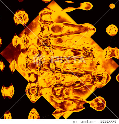 Abstraction in black and orange 35352225