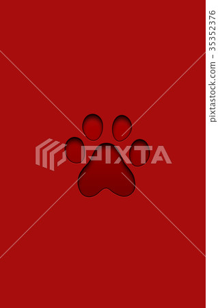 Dog footprint Dog footprint 35352376