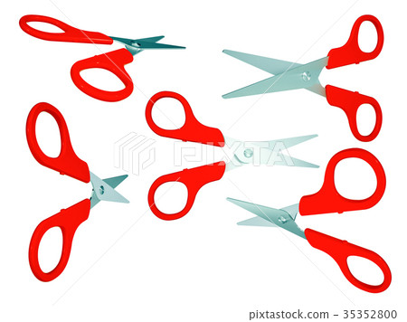 Scissor set with red handles 35352800