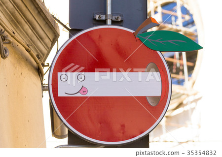 Road sign, street art 35354832