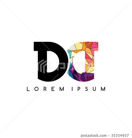 letter initial logotype logo abstract colorful 35354937