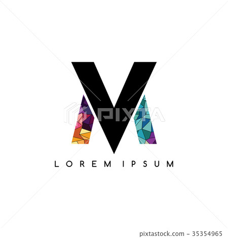 letter initial logotype logo abstract colorful 35354965