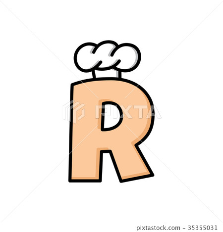 chef hat logo logotype with initial letter chef hat logo logotype with initial letter 35355031