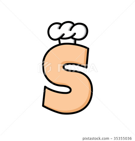 chef hat logo logotype with initial letter 35355036
