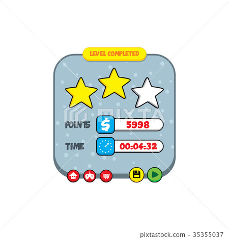 color game asset menu icon button vector 35355037