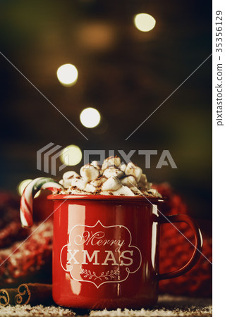 Sweet Christmas cacao in mug 35356129