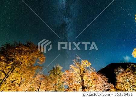銀河和秋葉在上高地 35356451